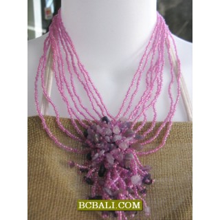 accessories necklaces chokers beaded stone pendants 